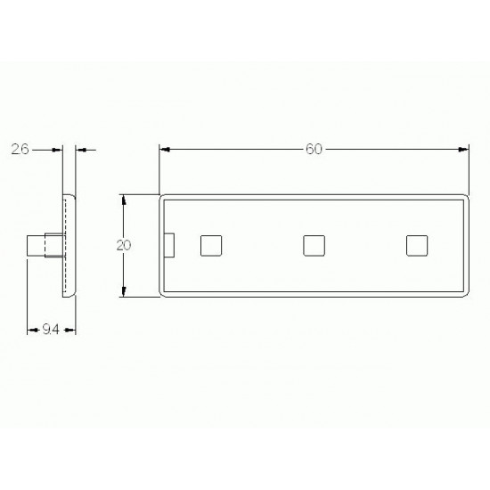 Zárókupak - 60x20 - Fekete