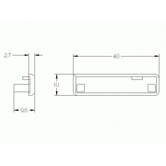 Zárókupak - 40x10 - Fekete