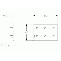 Zárókupak - 60x40 - Fekete