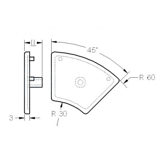 Zárókupak - R30x60 - 45 - Fekete