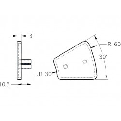 Zárókupak - R30x60 - 30 - Fekete