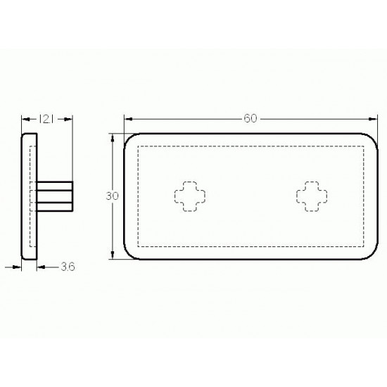 Zárókupak - 60x30 - Fekete