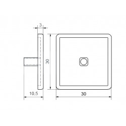 Zárókupak - 30x30 - Szürke