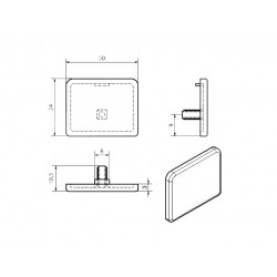 Zárókupak - 30x24 - Fekete