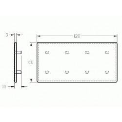 Zárókupak - 120x60 - Fekete