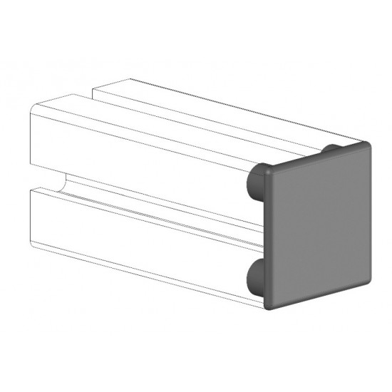 Zárókupak - 45x45 - Fekete