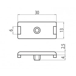 Zárókupak - 30x13 - Fekete