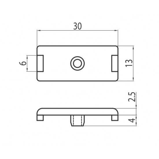 Zárókupak - 30x13 - Fekete