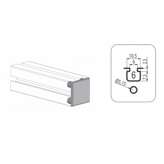 Zárókupak - 30x30 - Szürke