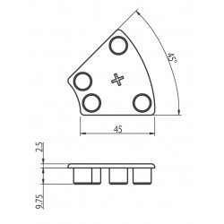 Zárókupak - R45 - Fekete