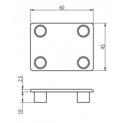 Zárókupak - 60x45 - Szürke