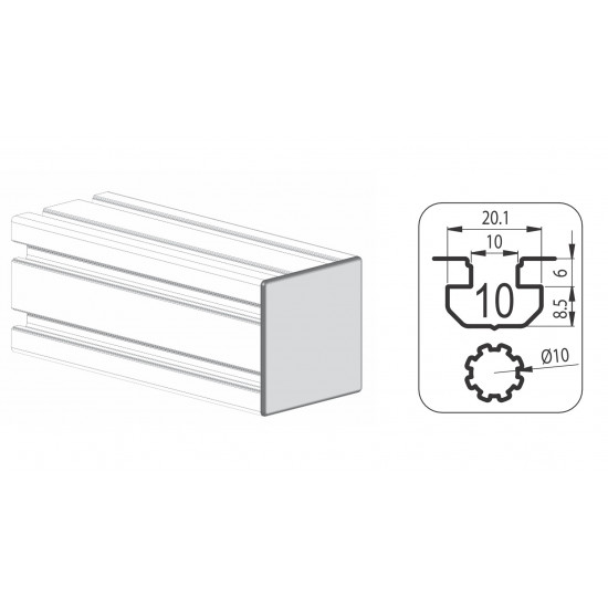 Zárókupak - 80x80 - Fekete - V2