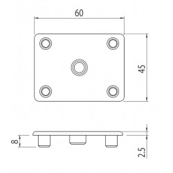 Zárókupak - 60x45 - Fekete - V2