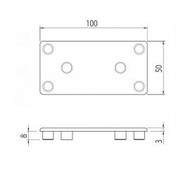 Zárókupak - 100x50 - Fekete - V2