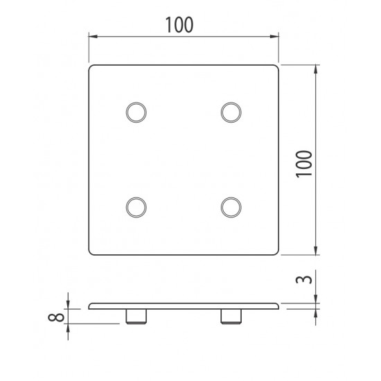 Zárókupak - 100x100 - Szürke -V2