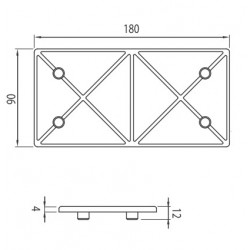 Zárókupak - 180x90 - Szürke -V2