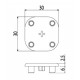 Zárókupak 30x30 - Fekete