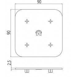 Zárókupak - 90x90 - Szürke