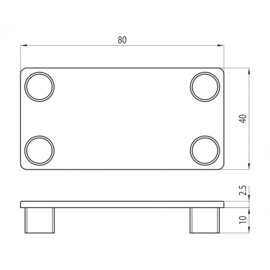 Zárókupak - 80x40 - Szürke