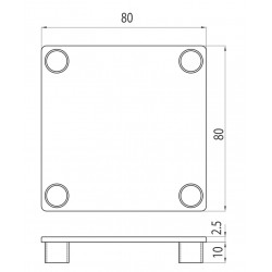 Zárókupak - 80x80 - Szürke