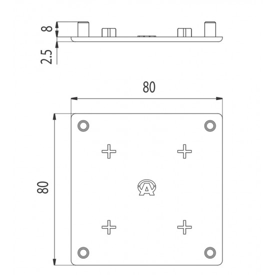 Zárókupak - 80x80- Nehéz típushoz - Fekete