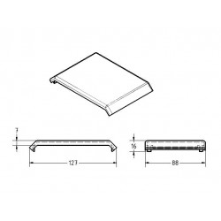 Zárókupak sarokelemekhez - 90x90 - Fekete