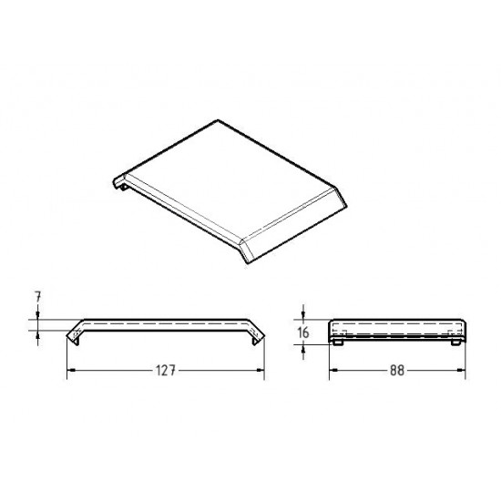 Zárókupak sarokelemekhez - 90x90 - Fekete