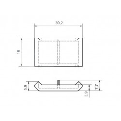 Zárókupak sarokelemekhez - 20x20 - Fekete