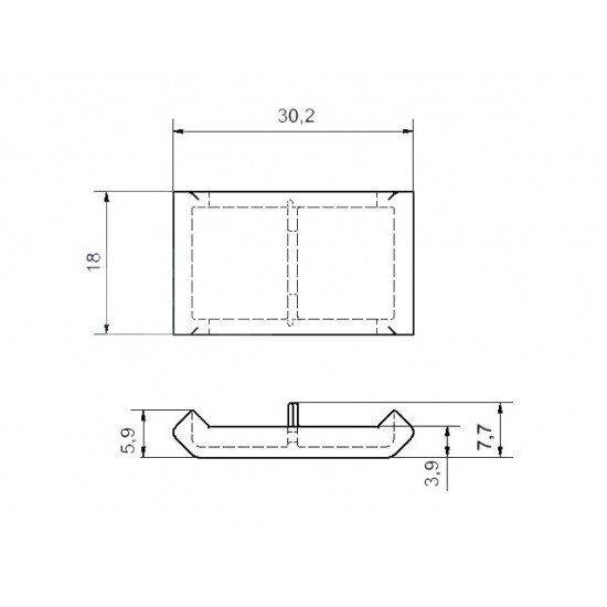 Zárókupak sarokelemekhez - 20x20 - Fekete