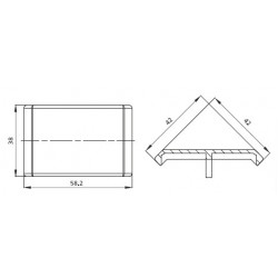 Zárókupak sarokelemhez - 40x40 - Fekete - (i8-w-40x40, b10-w-40x40)