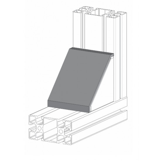 Zárókupak sarokelemhez - 86x86 - Fekete